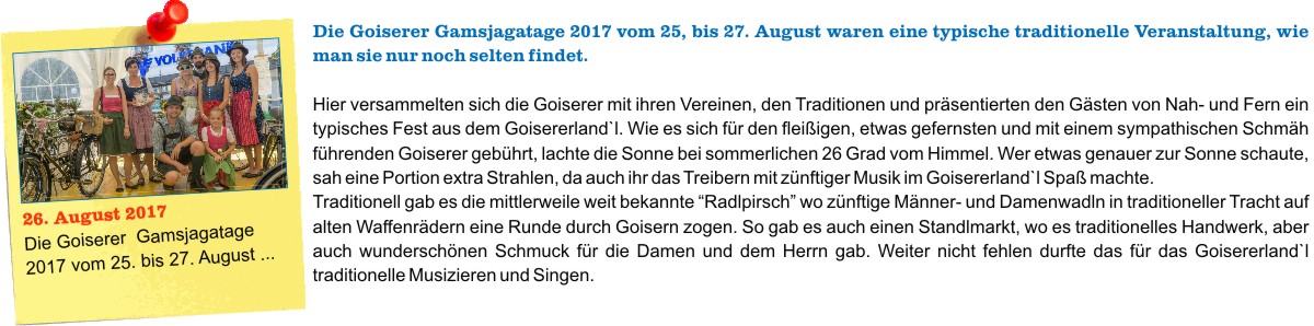 O Fotomagazin / Goiserer Gamsjagatage 2017